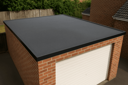 DK Roofing Nuneaton completed flat roof.